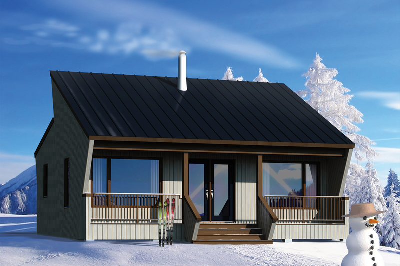 Contemporary Style House  Plan  2 Beds 1 Baths 600  Sq  Ft   Contemporary Style House  Plan  2 Beds 1 Baths 600  Sq  Ft