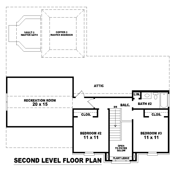 European Floor Plan - Upper Floor Plan #81-13629