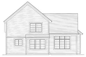 Exterior - Rear Elevation for Traditional House Plan #46-423 - 3 bed, 2.5 bath