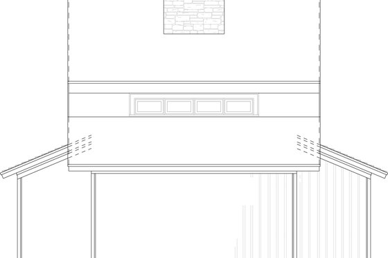 Exterior - Rear Elevation for Contemporary House Plan #17-3377 - 2 bed, 2 bath