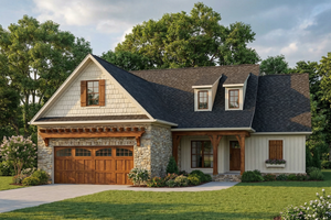 Craftsman Exterior - Front Elevation Plan #17-2463