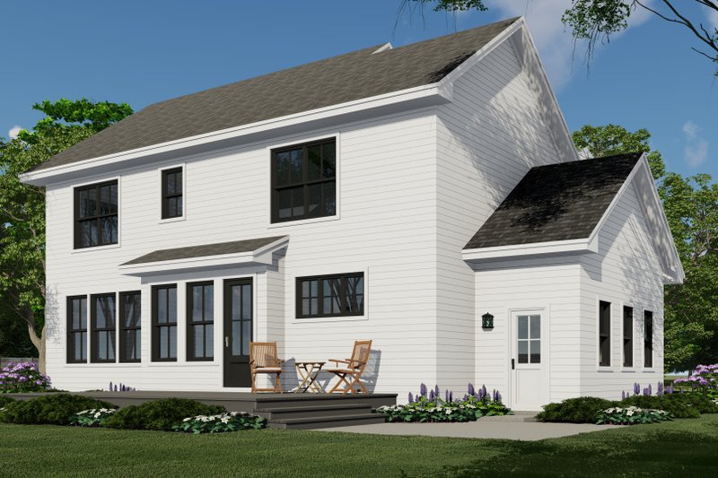 Architectural House Design - Exterior - Rear Elevation 2 for Farmhouse House Plan #51-1197 - 4 bed, 3.5 bath