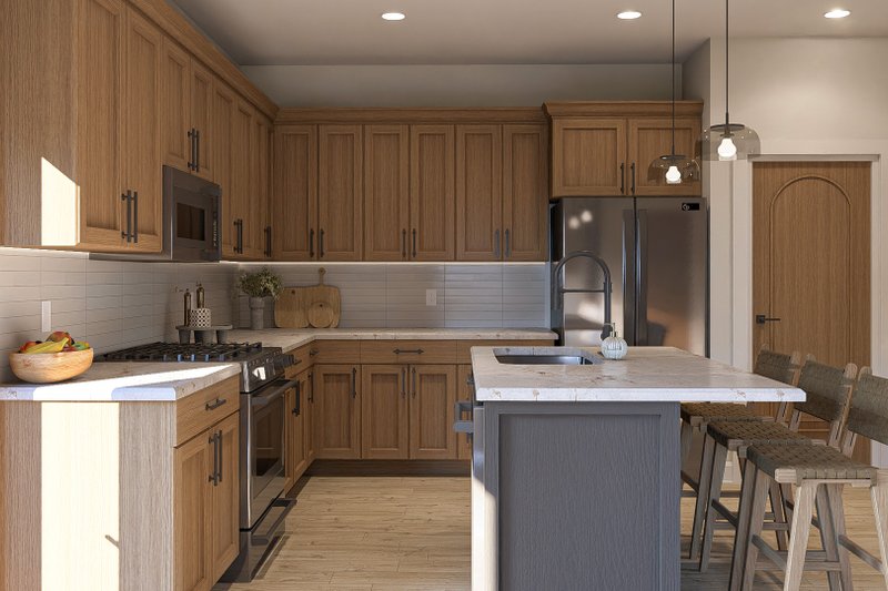 House Blueprint - Interior - Kitchen 1 for Traditional House Plan #455-553 - 3 bed, 2.5 bath