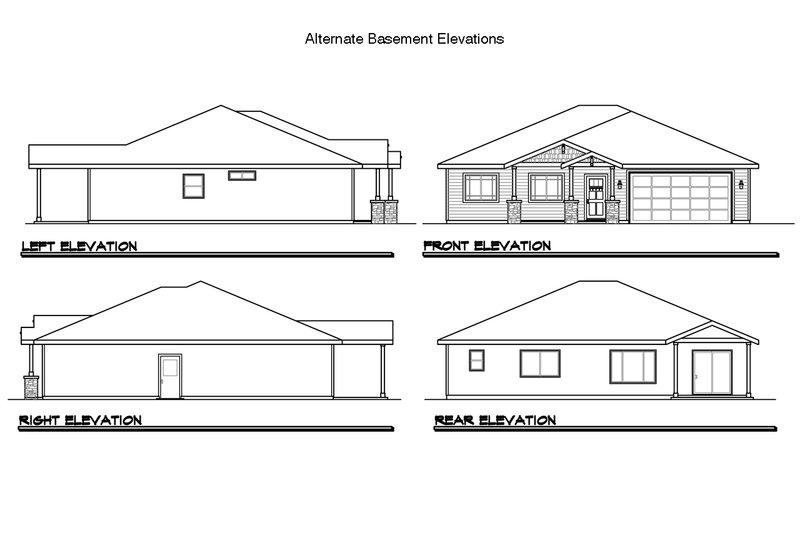 House Plan Design - Exterior - Other Elevation for Traditional House Plan #124-822 - 3 bed, 2 bath