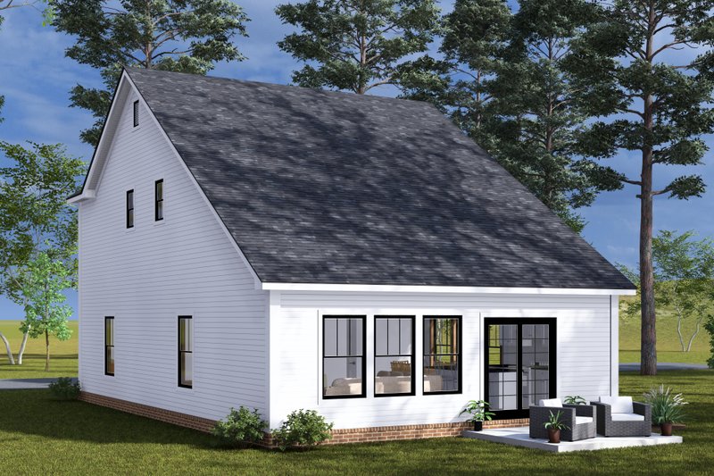 House Plan Design - Exterior - Rear Elevation for Cottage House Plan #513-2304 - 3 bed, 3 bath