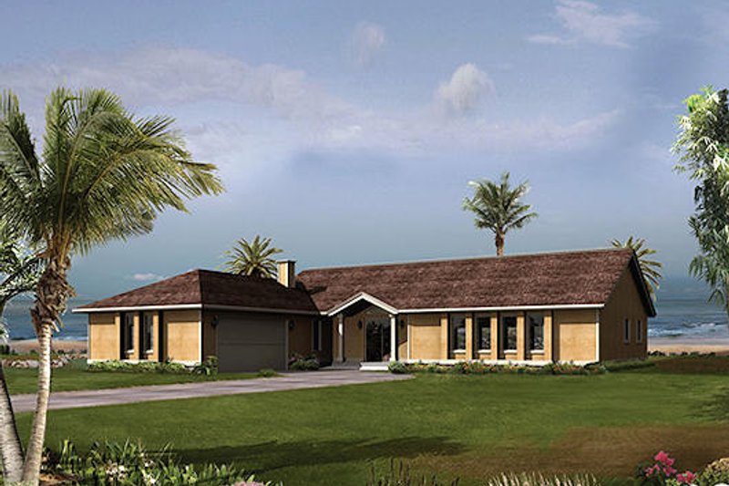 Home Plan - Mediterranean Exterior - Front Elevation Plan #57-428