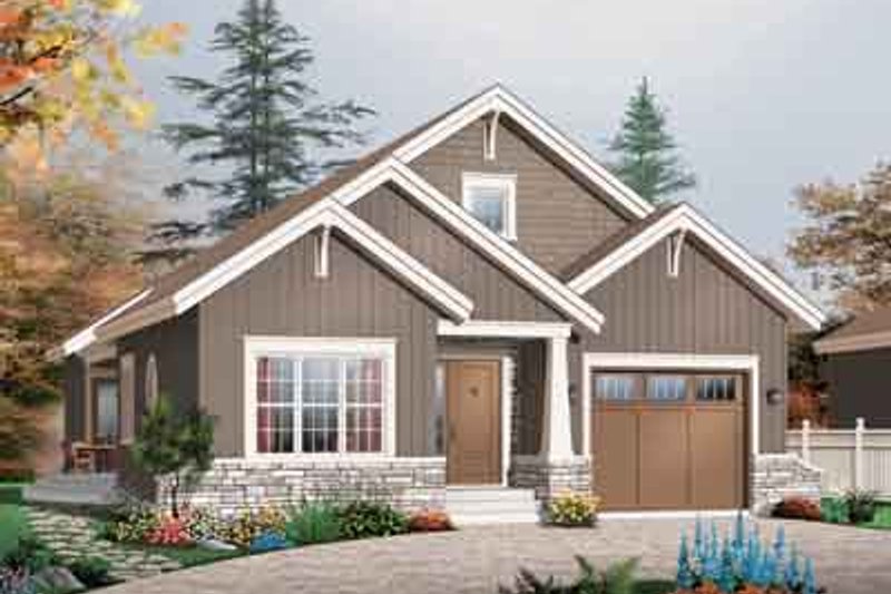 House Plan Design - Craftsman Exterior - Front Elevation Plan #23-649