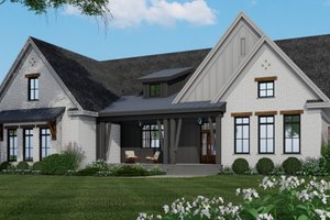 Exterior - Front Elevation 3 for Farmhouse House Plan #51-1159 - 3 bed, 2.5 bath
