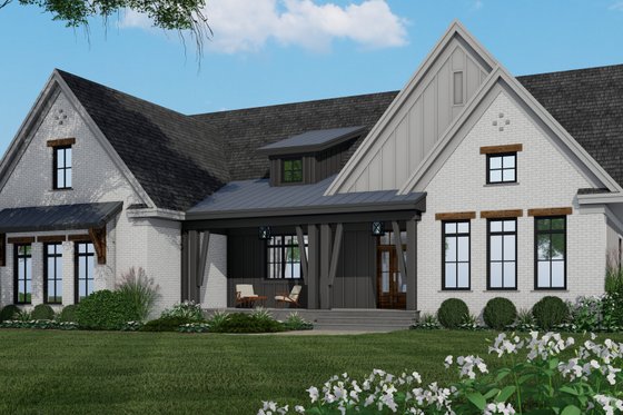 Exterior - Front Elevation 3 for Farmhouse House Plan #51-1159 - 3 bed, 2.5 bath
