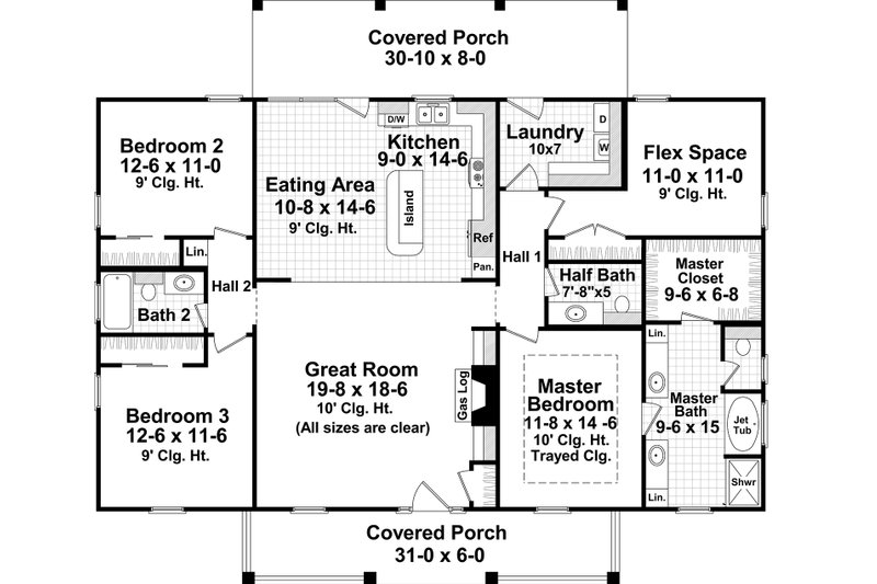 Home Plan - Floor Plan - Main Floor for Craftsman House Plan #21-520 - 3 bed, 2.5 bath