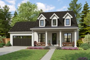 Exterior - Front Elevation for Farmhouse House Plan #48-1108 - 4 bed, 3.5 bath