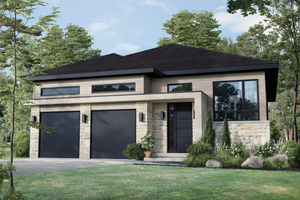 Contemporary Exterior - Front Elevation Plan #25-4888