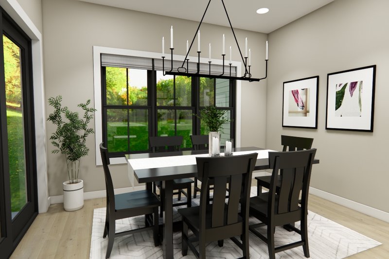 Architectural House Design - Interior - Dining Room for Farmhouse House Plan #51-1404 - 3 bed, 2 bath