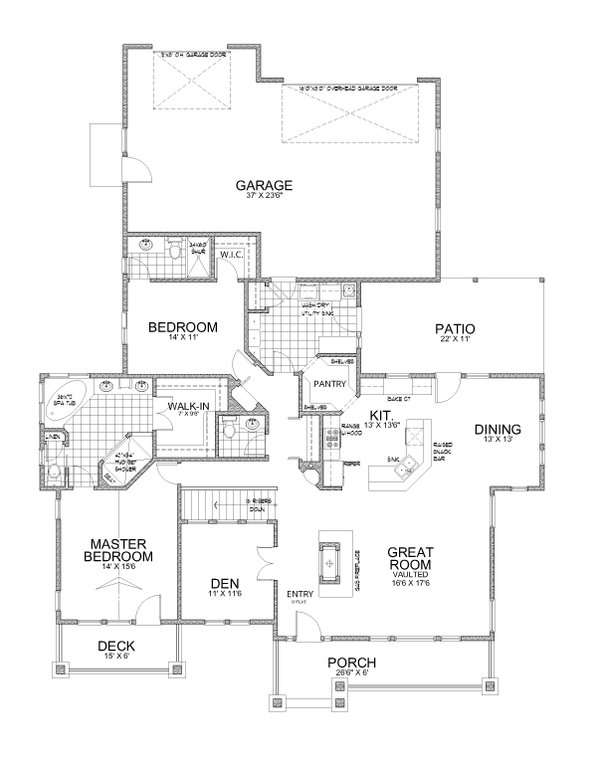 Farmhouse Floor Plan - Main Floor Plan #112-212