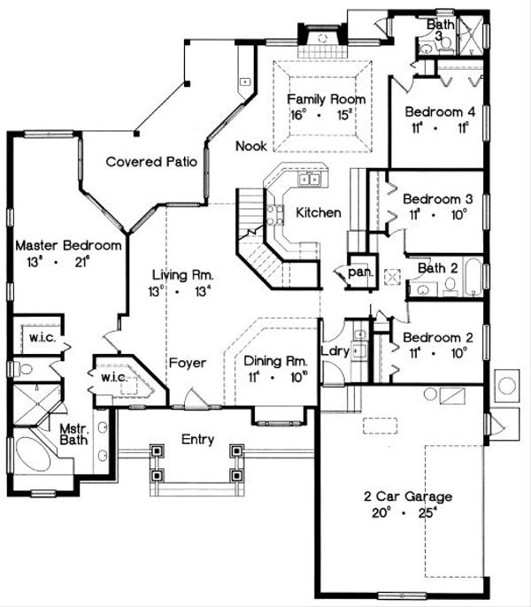 Cottage Floor Plan - Main Floor Plan #417-217