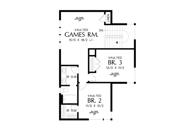 Architectural House Design - Floor Plan - Upper Floor for Contemporary House Plan #48-1111 - 3 bed, 2.5 bath
