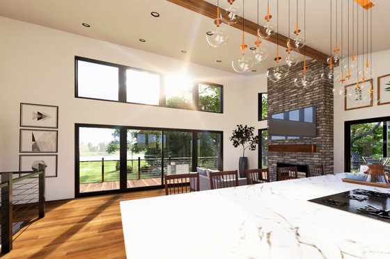 Interior - Family Room for Modern House Plan #1064-298 - 2 bed, 2 bath