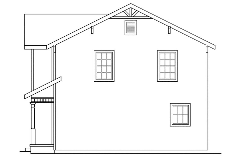 Dream House Plan - Exterior - Other Elevation 1 for Farmhouse House Plan #124-310 - 3 bed, 2.5 bath