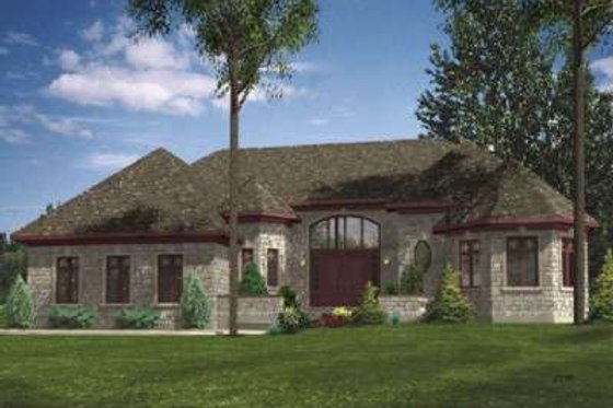 Exterior - Front Elevation for European House Plan #138-125 - 2 bed, 1.5 bath
