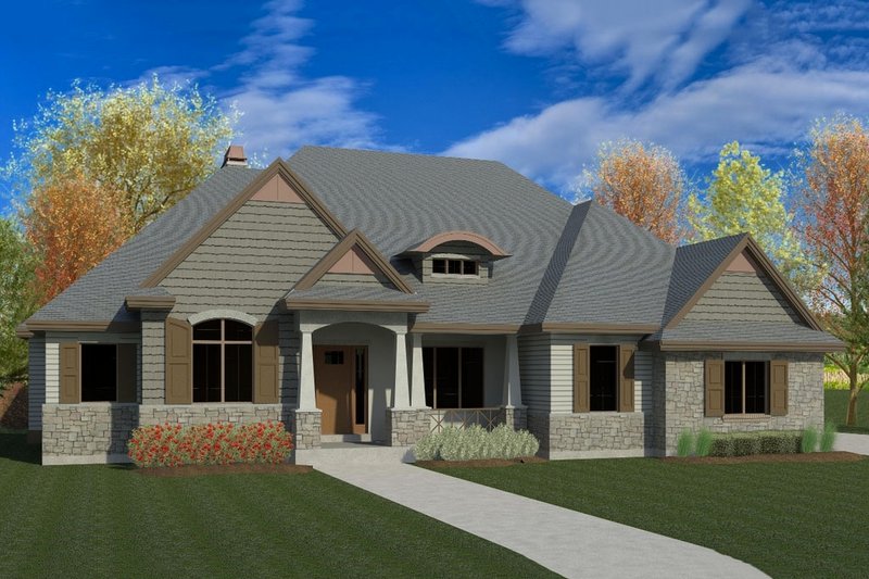 House Blueprint - Traditional Exterior - Front Elevation Plan #920-19