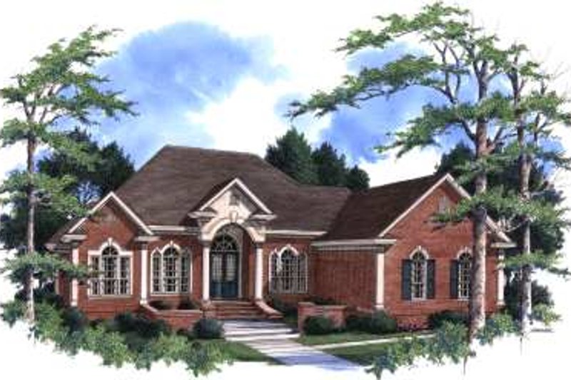 House Blueprint - Traditional Exterior - Front Elevation Plan #37-103