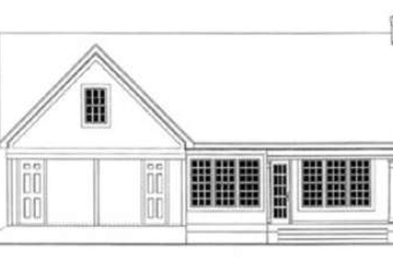 Dream House Plan - Exterior - Rear Elevation for Country House Plan #406-245 - 3 bed, 2 bath