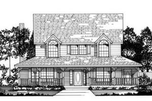 Country Exterior - Front Elevation Plan #62-121