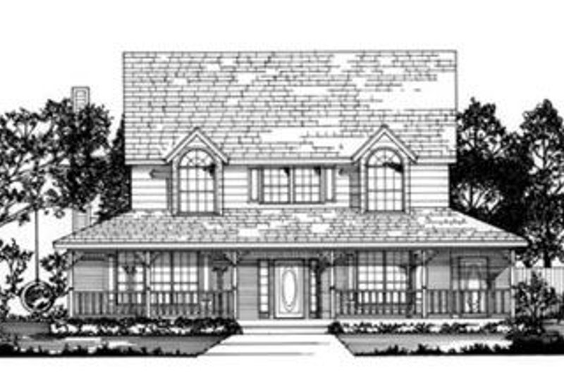 Home Plan - Country Exterior - Front Elevation Plan #62-121