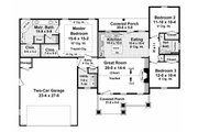 Craftsman Style House Plan - 3 Beds 2 Baths 1604 Sq/Ft Plan #21-344 