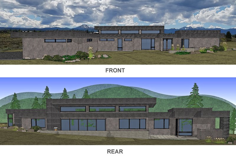 Architectural House Design - Front & Rear Renderings