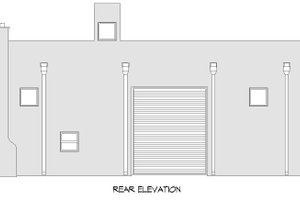 Exterior - Rear Elevation for Mediterranean House Plan #932-337 - 1 bed, 1 bath