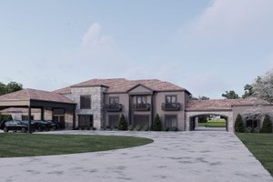 Mediterranean Exterior - Front Elevation Plan #923-378