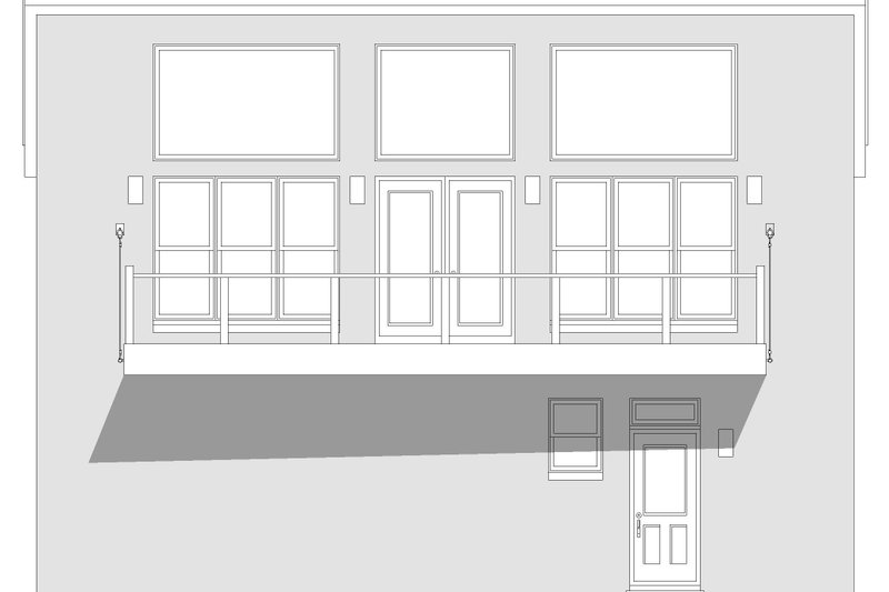 House Blueprint - Exterior - Front Elevation 3 for Contemporary House Plan #932-591 - 1 bed, 1.5 bath