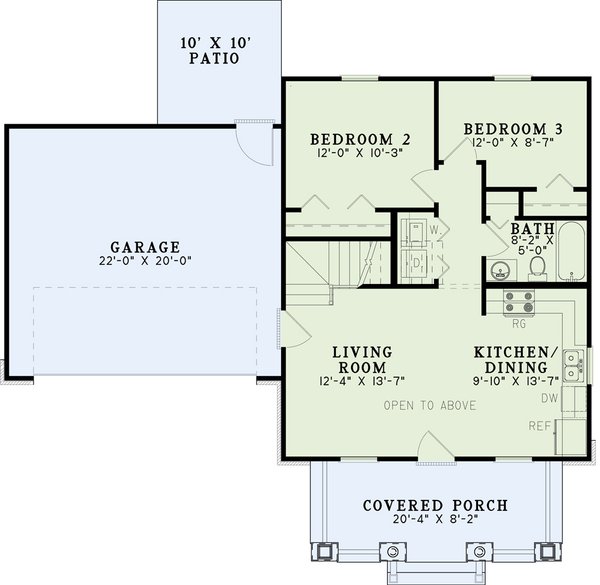 House Design - Traditional Floor Plan - Main Floor Plan #17-3263