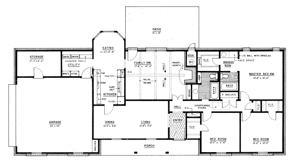 Ranch Floor Plan - Main Floor Plan #36-278