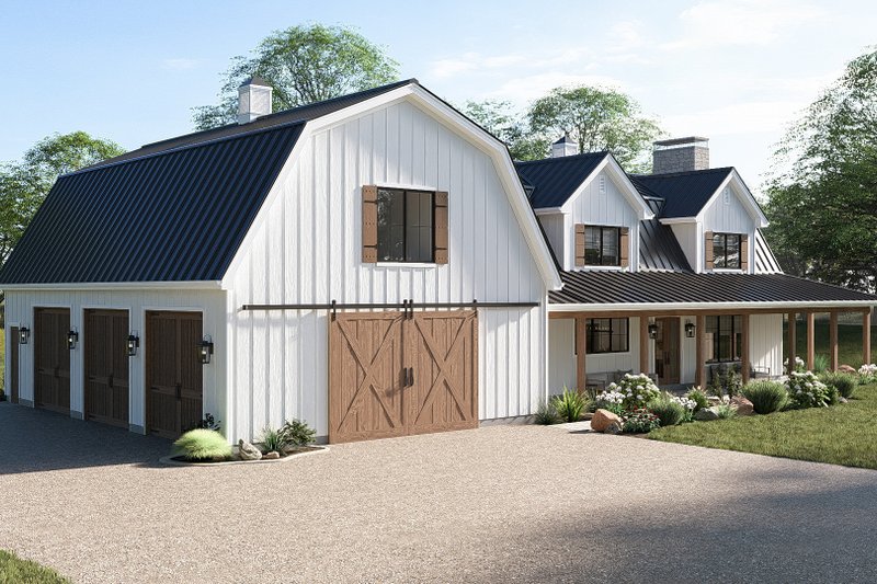 Architectural House Design - Exterior - Other Elevation for Barndominium House Plan #455-822 - 5 bed, 6 bath