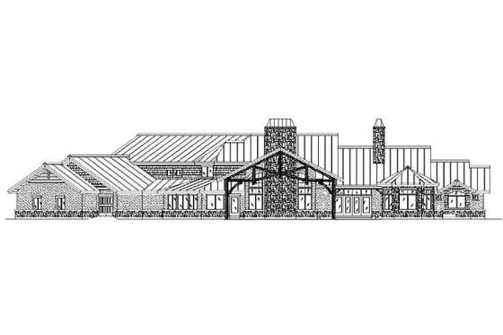 Exterior - Rear Elevation for Colonial House Plan #5-446 - 5 bed, 6.5 bath