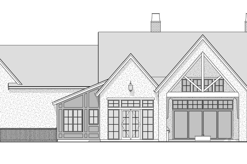 Dream House Plan - Exterior - Rear Elevation 2 for Contemporary House Plan #1114-109 - 4 bed, 3 bath