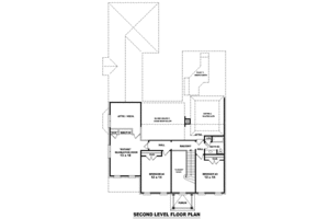 Floor Plan - Upper Floor for Colonial House Plan #81-1612 - 3 bed, 3 bath