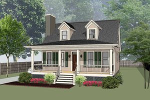 Southern Exterior - Front Elevation Plan #79-212