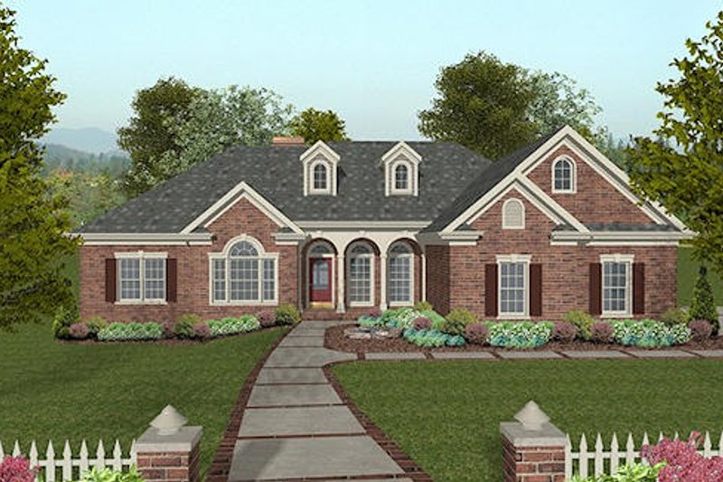 Architectural House Design - Traditional Exterior - Front Elevation Plan #56-577