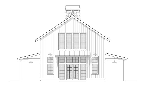 Exterior - Front Elevation 4 for Barndominium House Plan #1114-54 - 3 bed, 2.5 bath