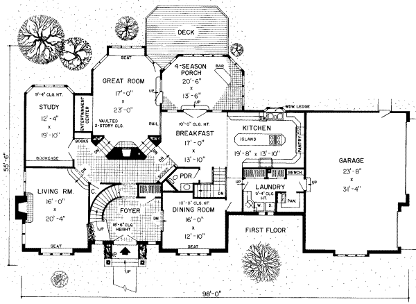 Traditional Floor Plan - Main Floor Plan #312-244