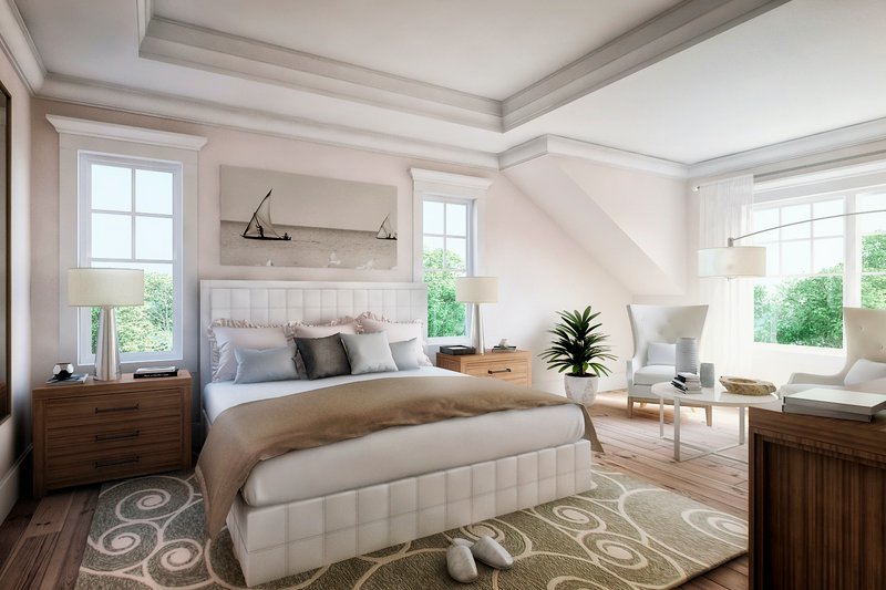 House Plan Design - Interior - Master Bedroom for Farmhouse House Plan #51-1566 - 4 bed, 3.5 bath