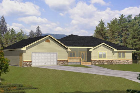 Exterior - Front Elevation for Traditional House Plan #112-148 - 3 bed, 2 bath