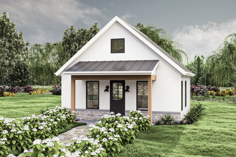 Modern Style House Plan - 1 Beds 1 Baths 593 Sq/Ft Plan #455-431