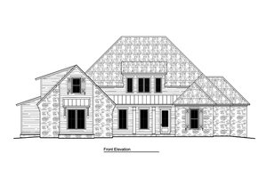 Exterior - Front Elevation 3 for Farmhouse House Plan #1081-20 - 4 bed, 3 bath