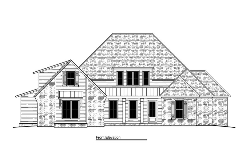 Architectural House Design - Exterior - Front Elevation 3 for Farmhouse House Plan #1081-20 - 4 bed, 3 bath