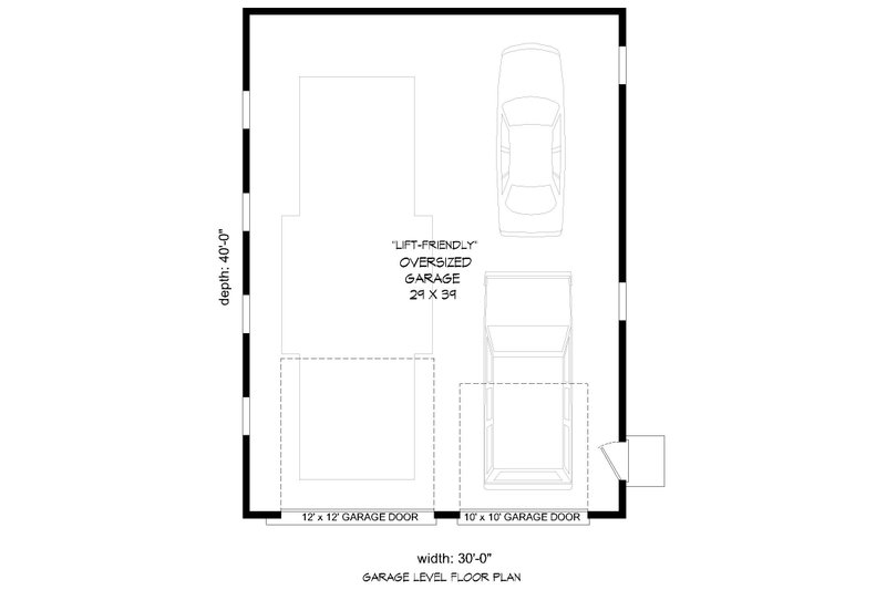Architectural House Design - Floor Plan - Main Floor for Contemporary House Plan #932-109, 0 bath