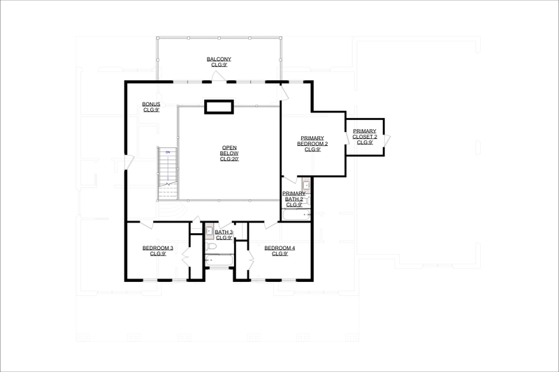 Dream House Plan - Floor Plan - Upper Floor for Farmhouse House Plan #1127-21 - 4 bed, 3.5 bath